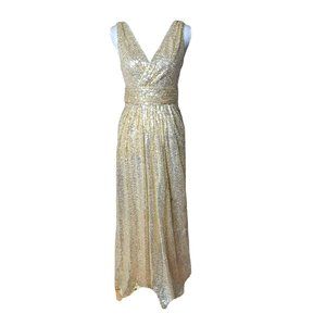 Kate Kasin Sequin Bridesmaid Formal Dress Long